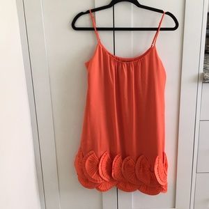 Short orange formal BCBG dress